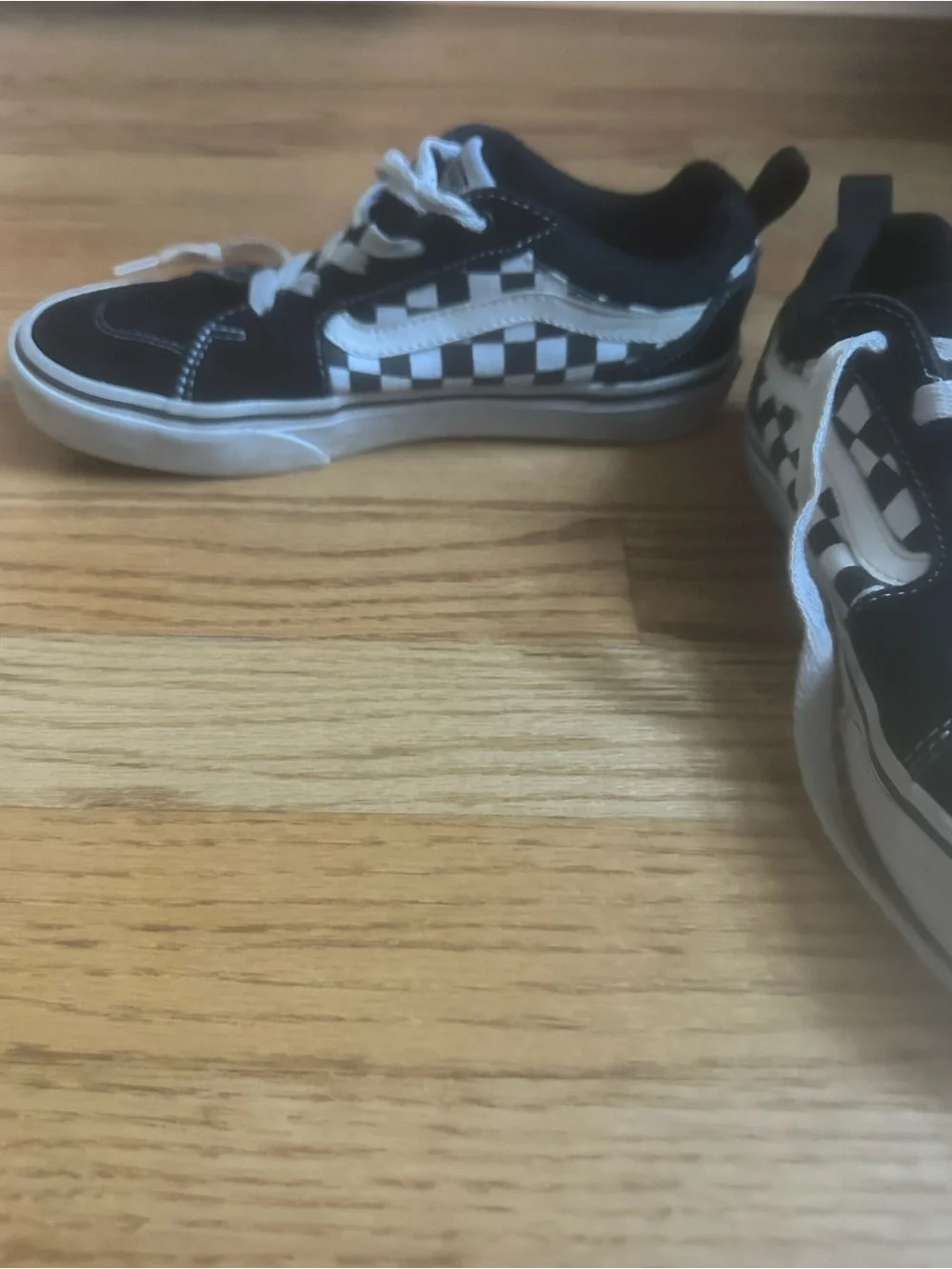 Vans Kids Black & White Checkerboard Low-Top Sneakers